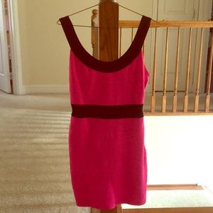 Pink and black mini dress